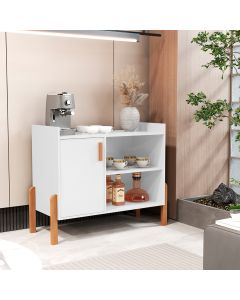 Aparador Buffet Retrô Multiuso Luxor com 1 Porta Branco