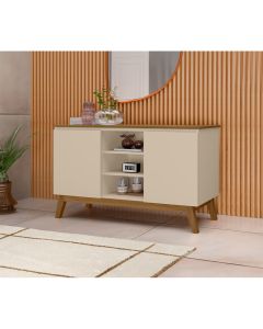 Buffet Aparador Retrô Linhares com 2 Portas Off-white/nature