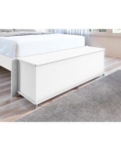 Recamier Baú/banco Luca Versátile com Rodízios 1,35 Branco