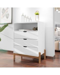 Cômoda Antares Essenziale com 3 Gavetas 77cm Branco