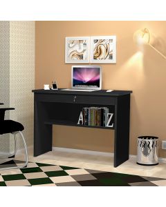 Mesa Escrivaninha Notebook Home Office com Gaveta Orquídea - Preto