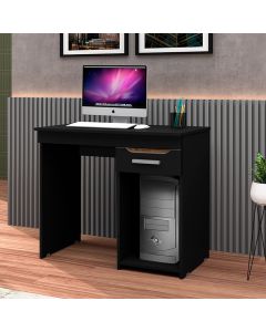 Mesa Home Office para Computador Quenia com Gaveta - Preto