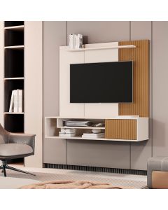 Painel Home Suspenso Babilônia para Tv 43 Polegadas Off-white/ripado