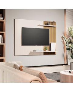 Painel Suspenso Mênfis para Tv 55 Polegadas Off-white/ripado