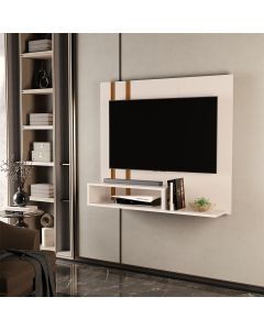 Painel Suspenso Pompéia para Tv 32 Polegadas Off-white/nature