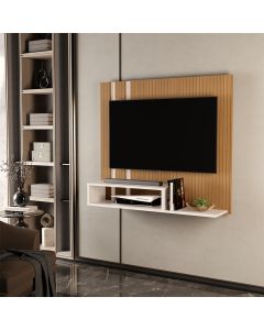 Painel Suspenso Pompéia para Tv 55 Polegadas Ripado/off-white